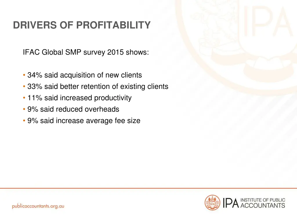 drivers of profitability