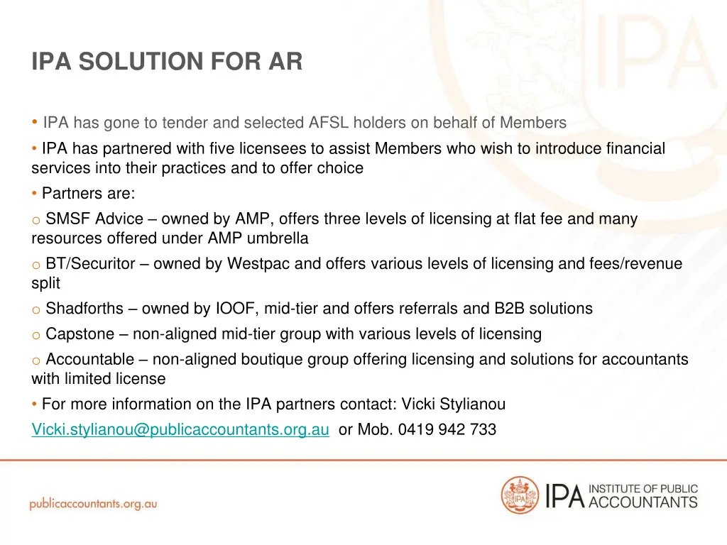 ipa solution for ar