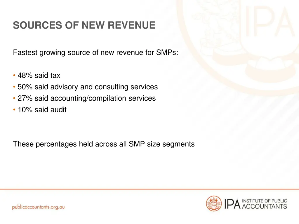 sources of new revenue