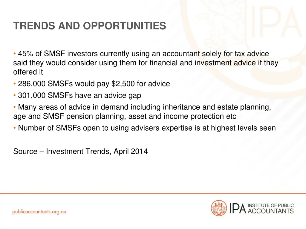 trends and opportunities