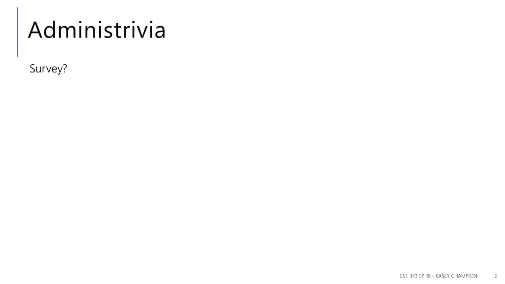 administrivia