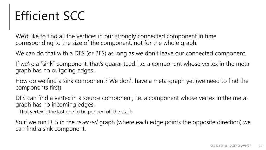 efficient scc