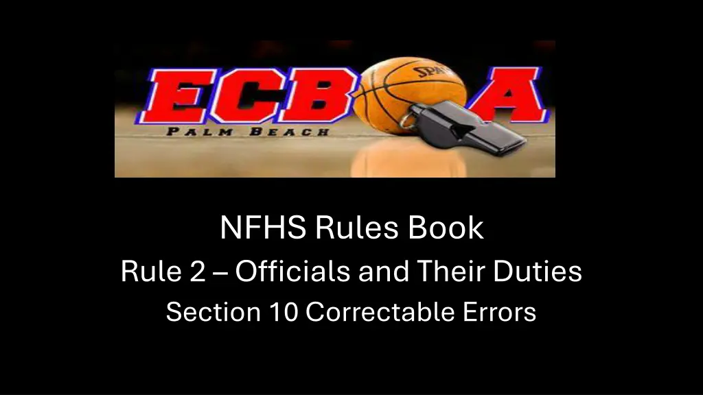 nfhs rules book rule 2 officials and their duties