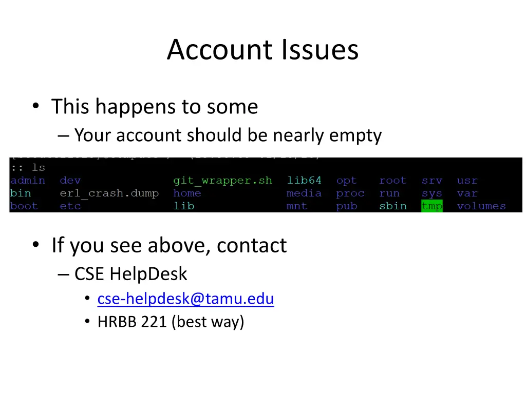 account issues