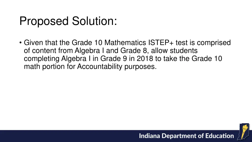 proposed solution