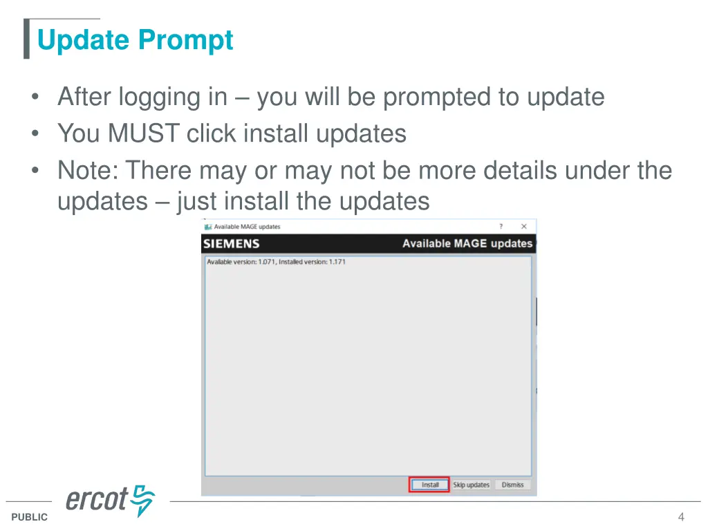 update prompt