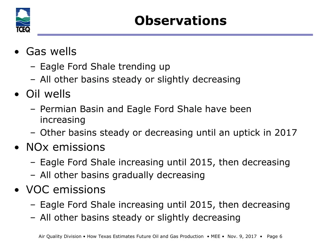 observations