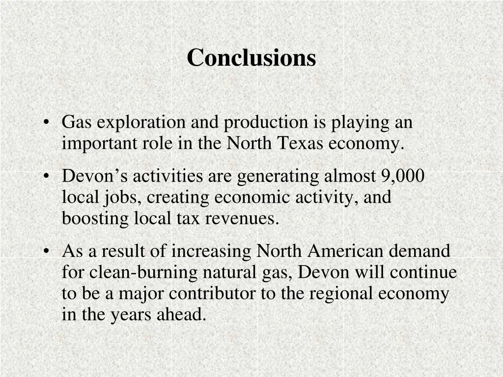 conclusions