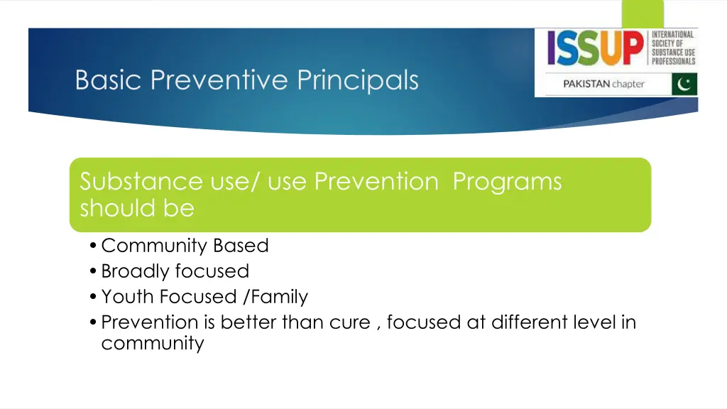 basic preventive principals