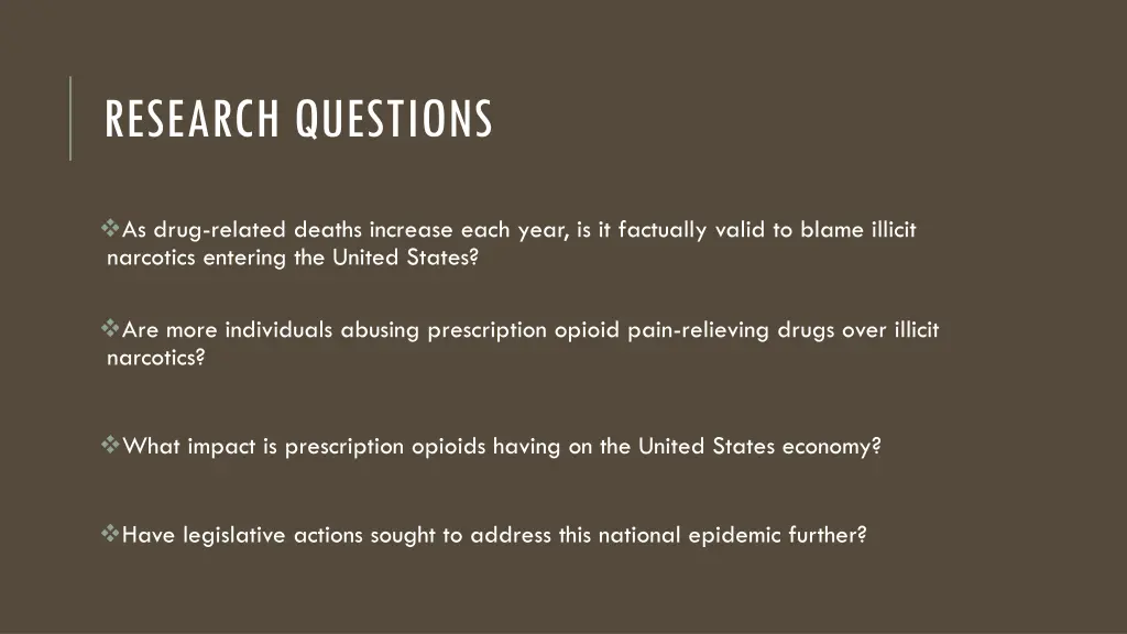 research questions