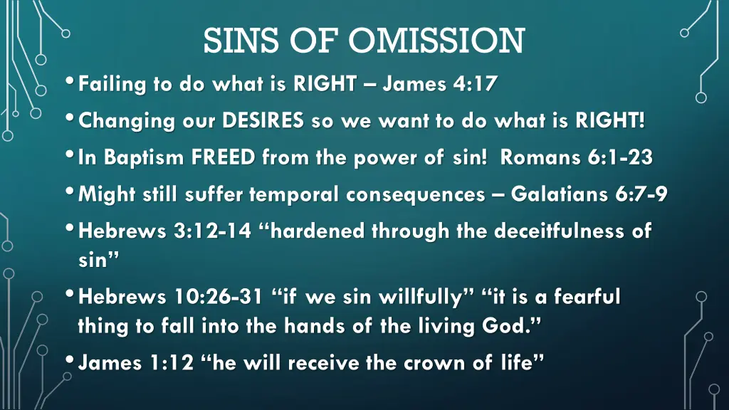 sins of omission failing to do what is right