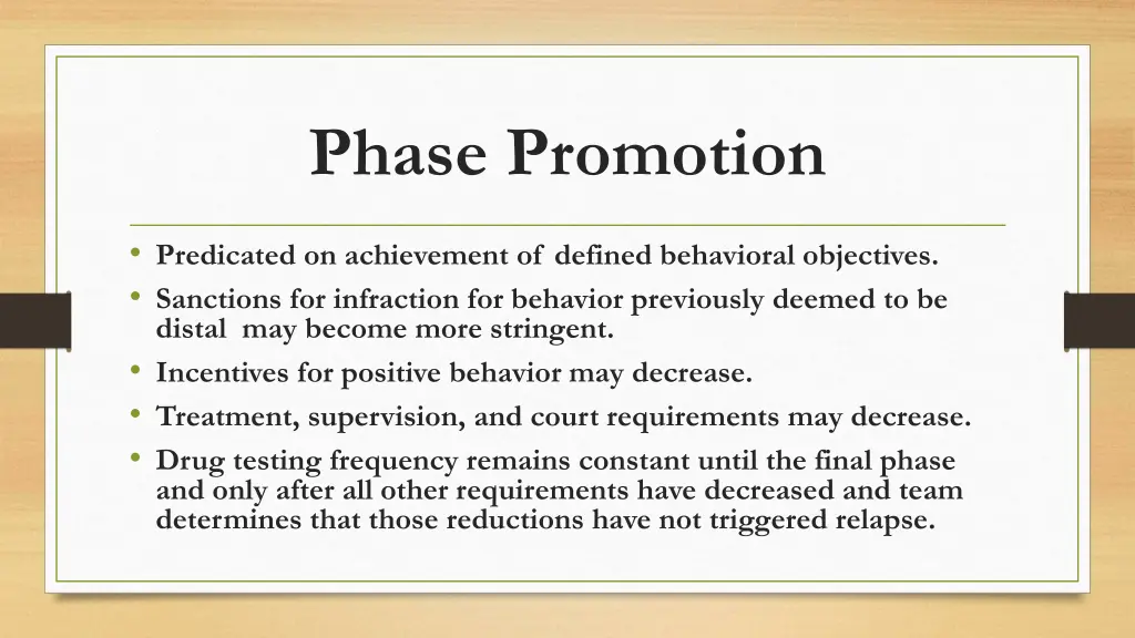 phase promotion