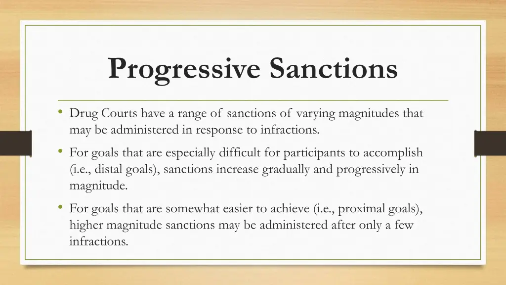 progressive sanctions