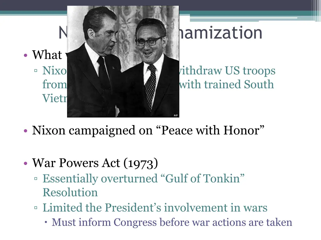 nixon and vietnamization what was it nixon s plan