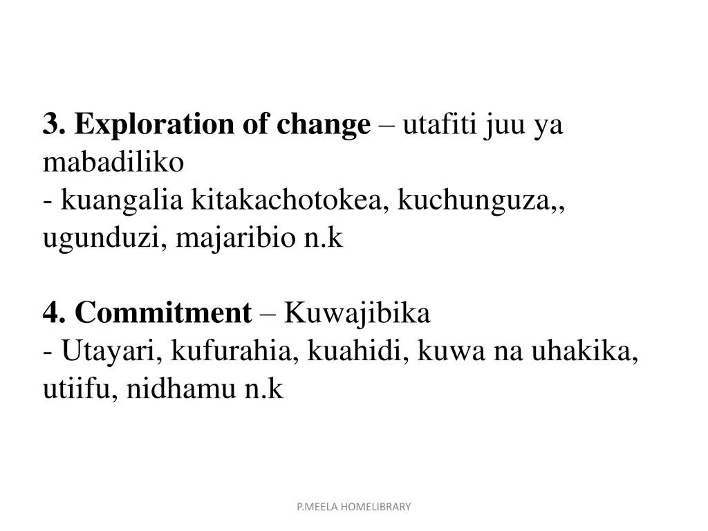 3 exploration of change utafiti juu ya mabadiliko