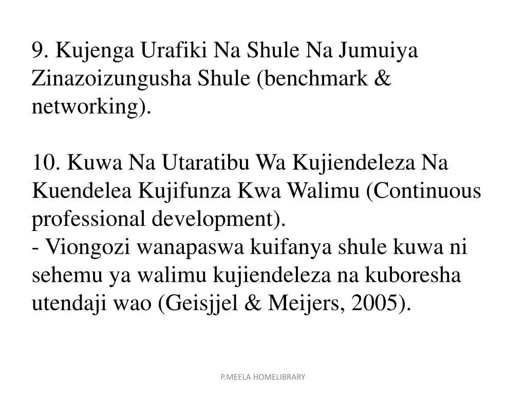 9 kujenga urafiki na shule na jumuiya