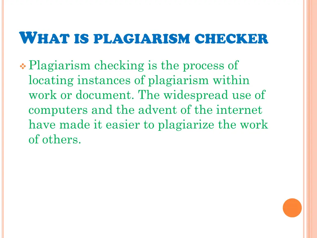 w hat is plagiarism checker