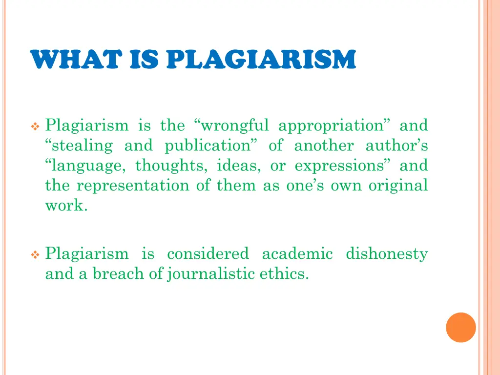 what is plagiarism