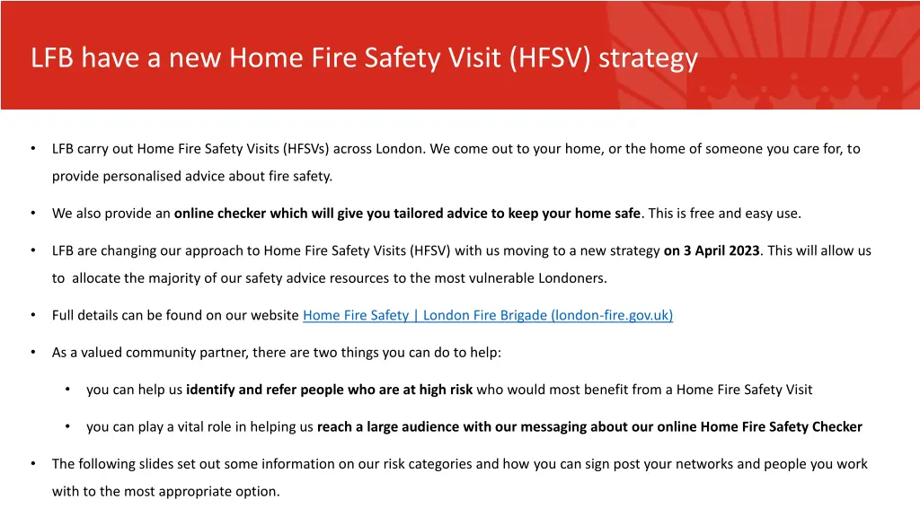 lfb have a new home fire safety visit hfsv