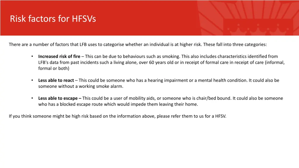 risk factors for hfsvs