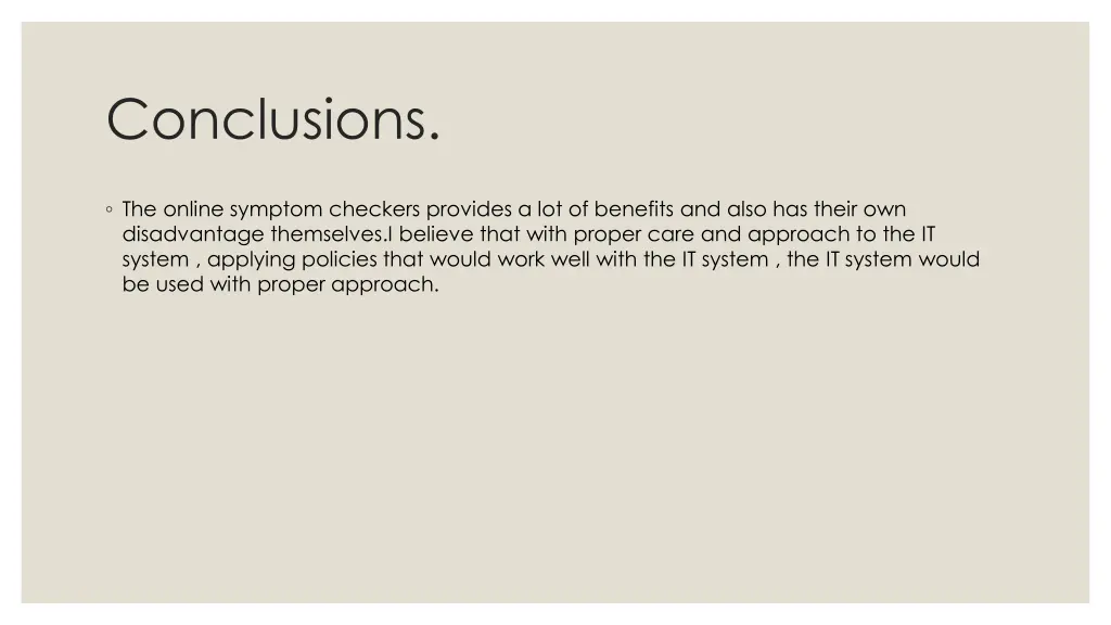 conclusions