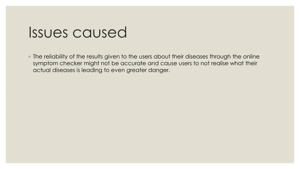 issues caused