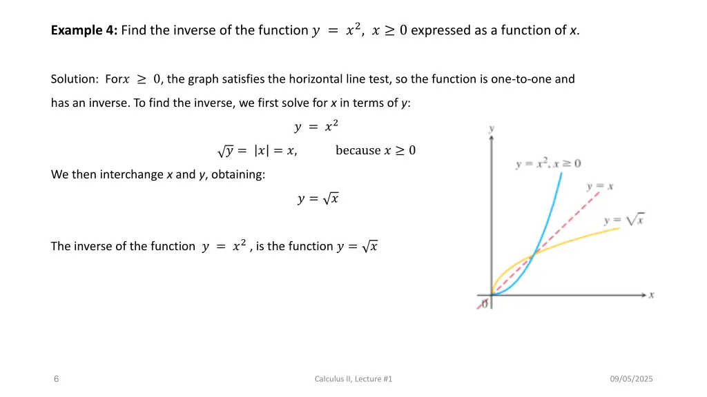 example 4 find the inverse of the function