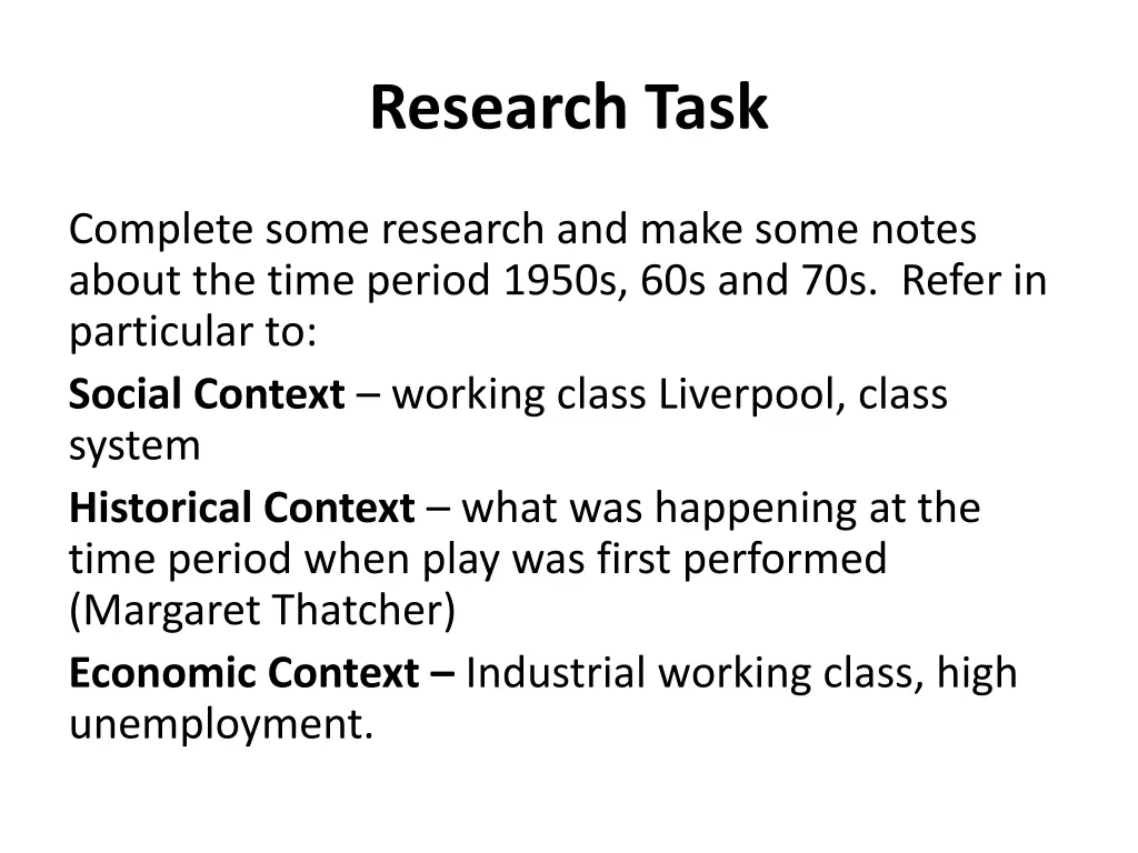 research task
