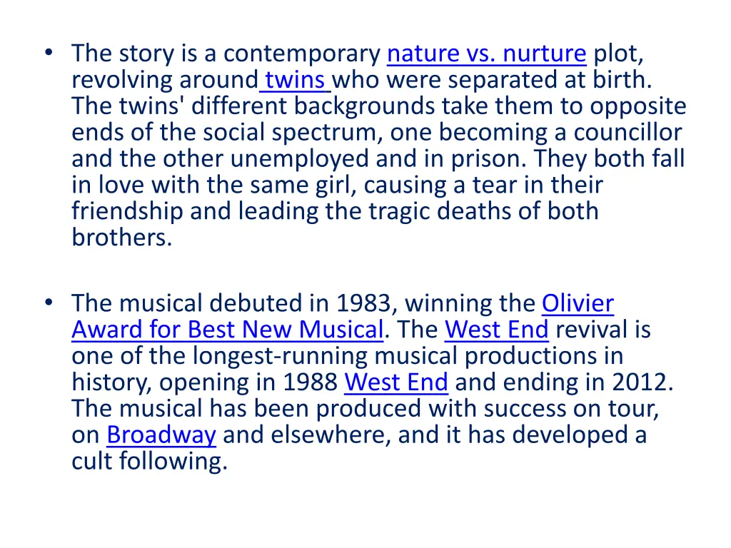 the story is a contemporary nature vs nurture