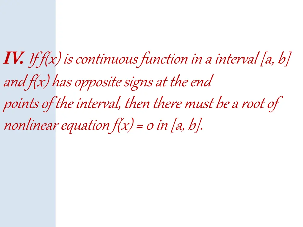 if f x is continuous function in a interval