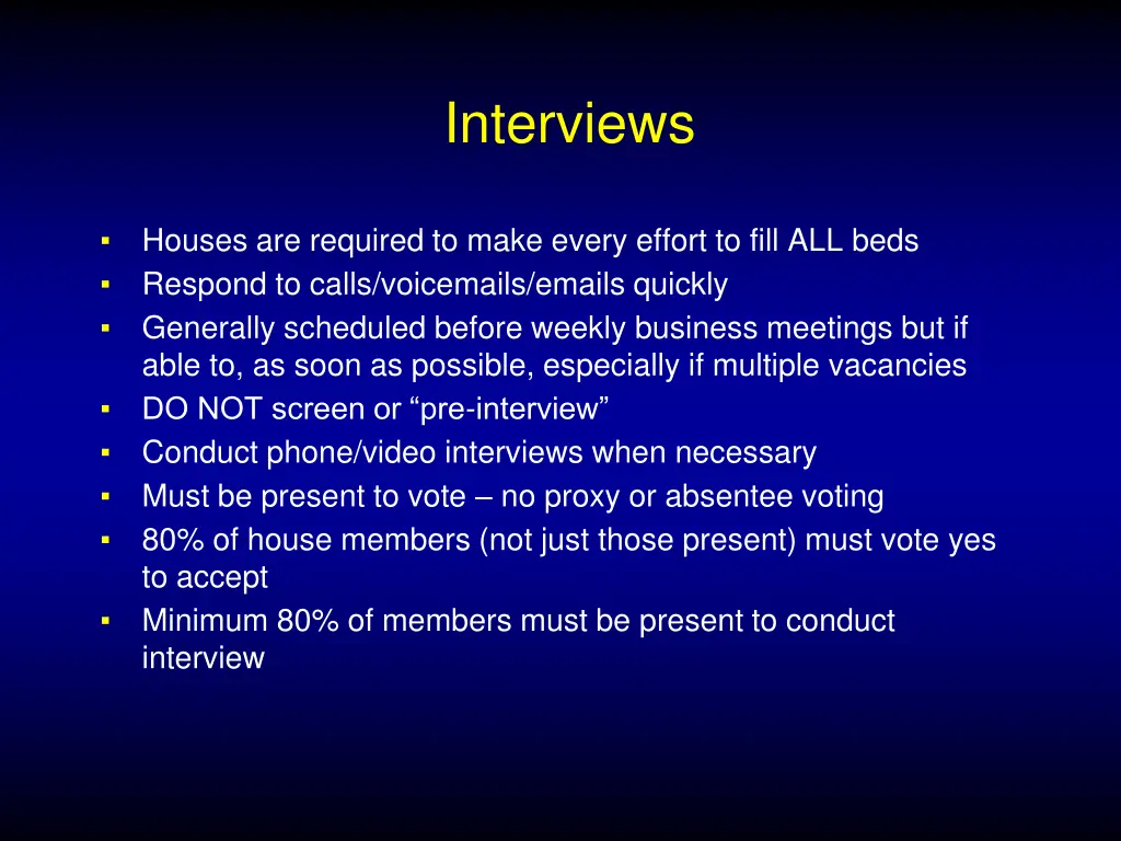 interviews