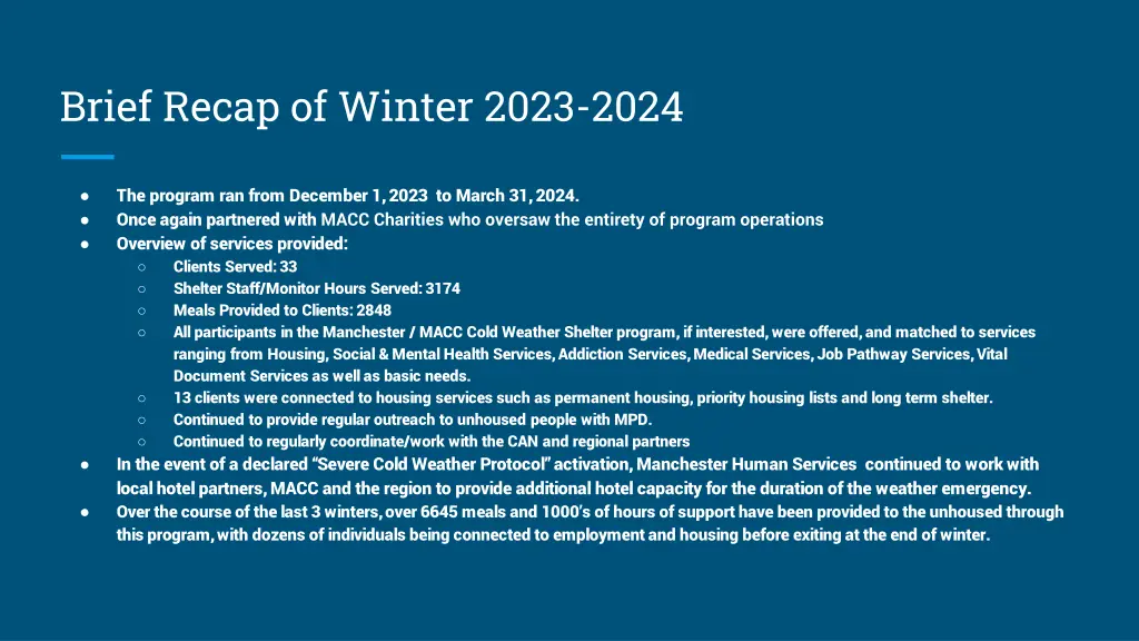 brief recap of winter 2023 2024