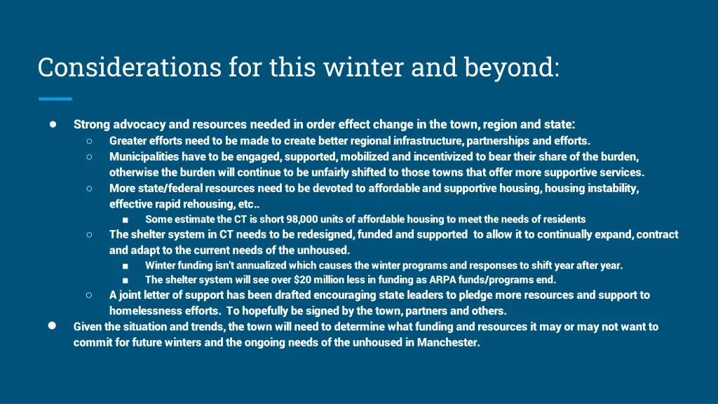 considerations for this winter and beyond 1