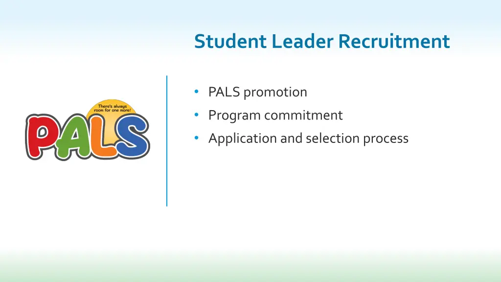student leader recruitment