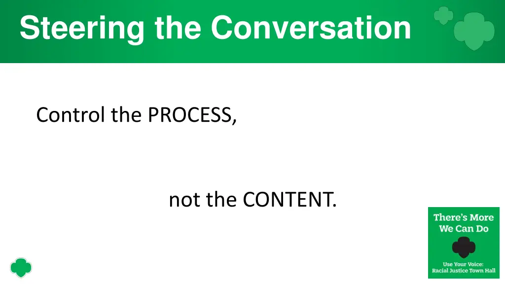 steering the conversation