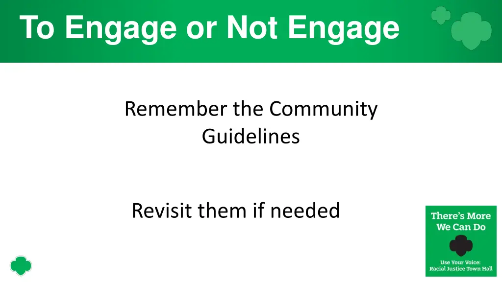 to engage or not engage