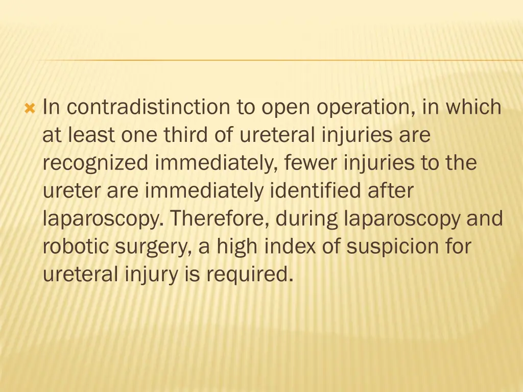 in contradistinction to open operation in which