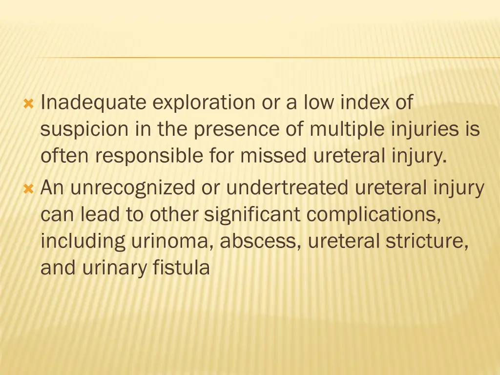 inadequate exploration or a low index