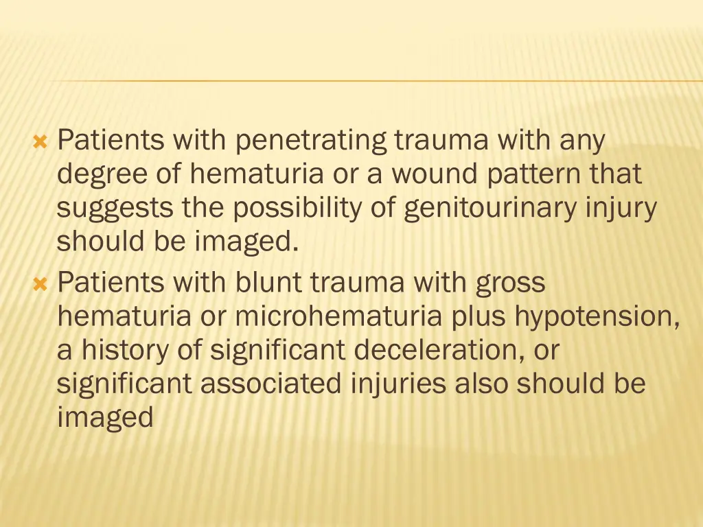 patients with penetrating trauma with any degree