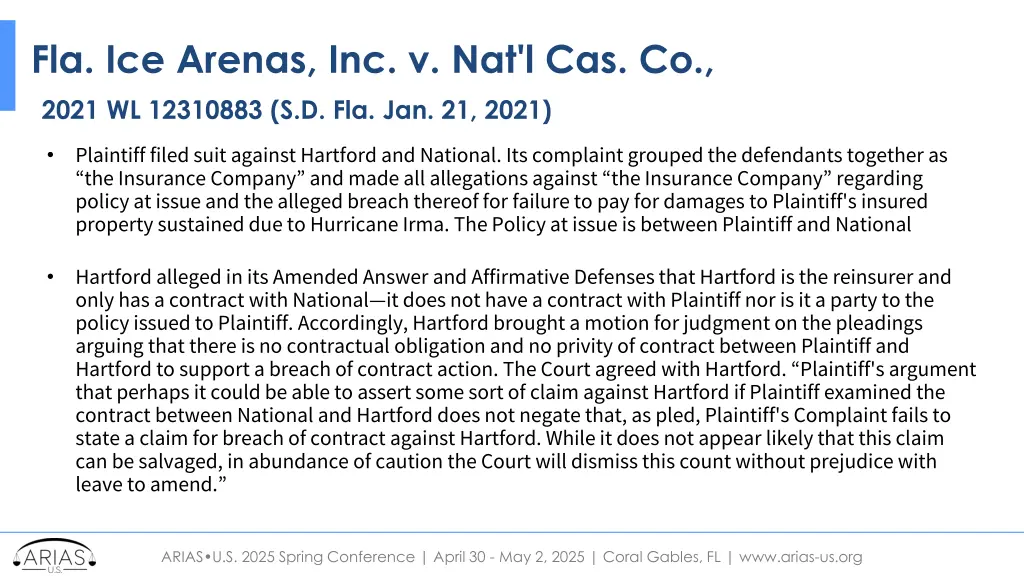 fla ice arenas inc v nat l cas co 2021