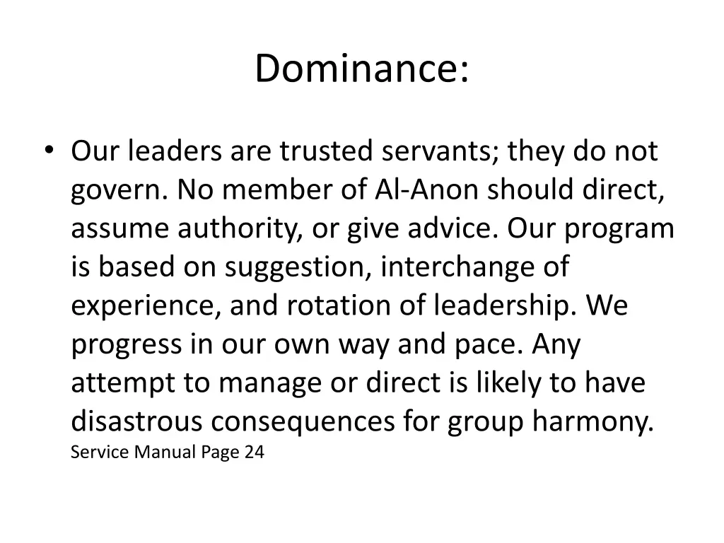 dominance 1