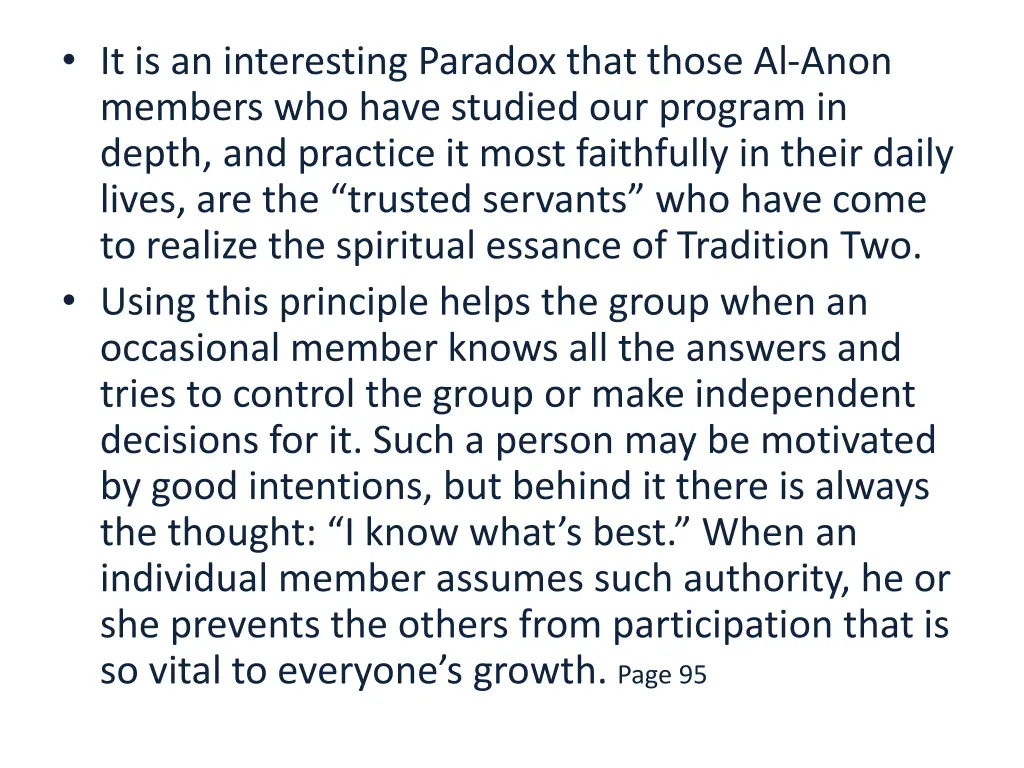 it is an interesting paradox that those al anon