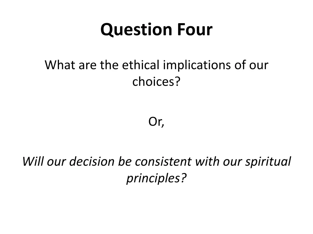 question four