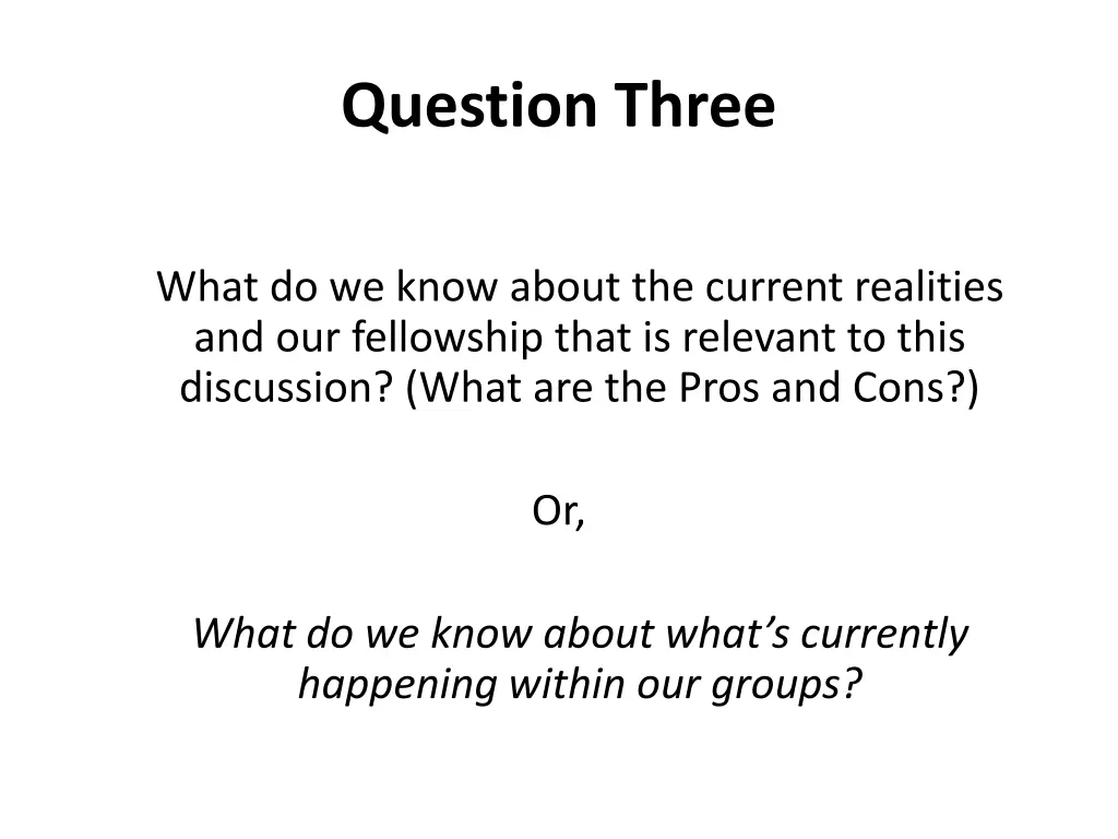 question three