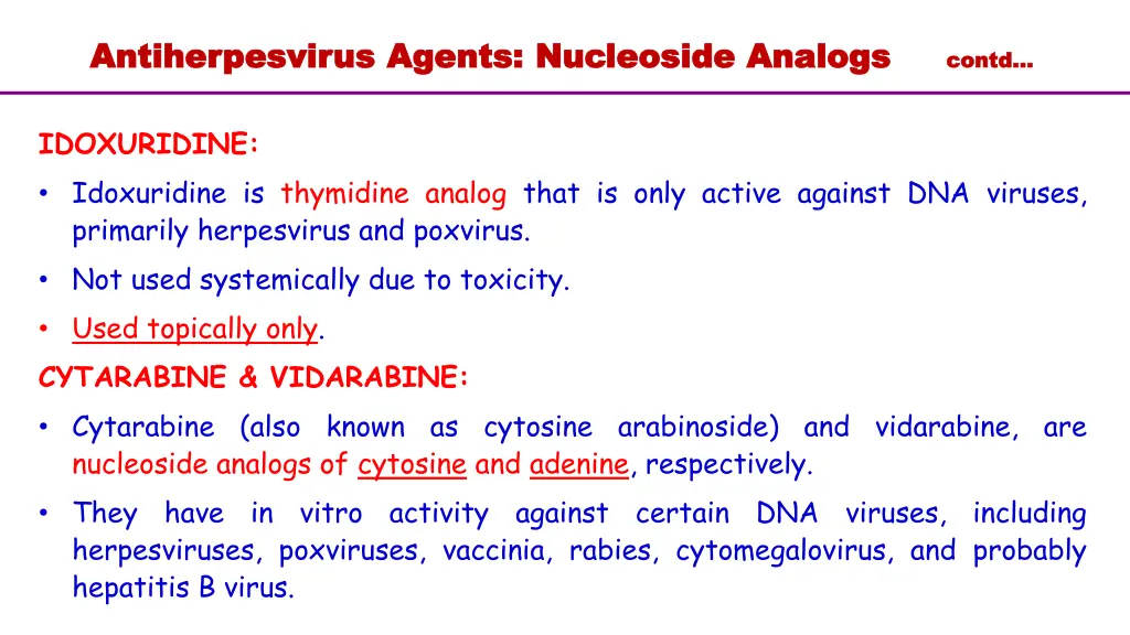 antiherpesvirus antiherpesvirus agents nucleoside 2