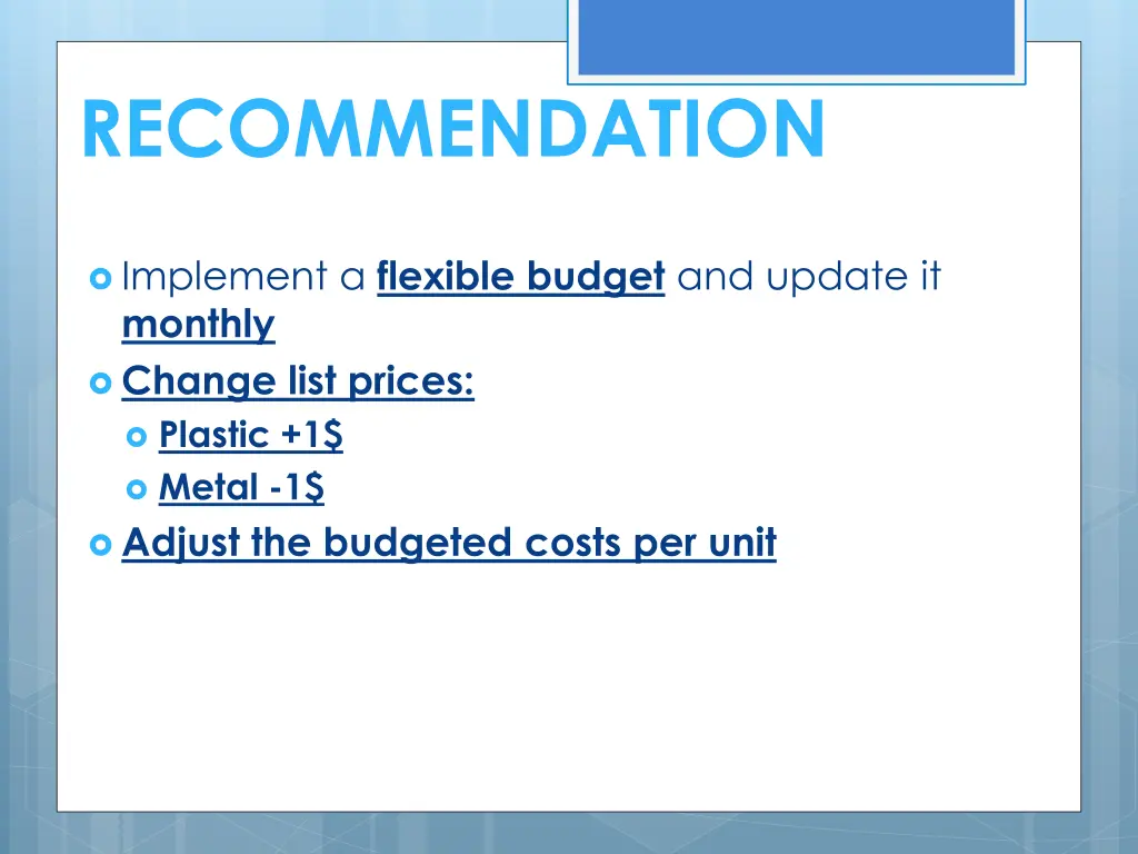 recommendation