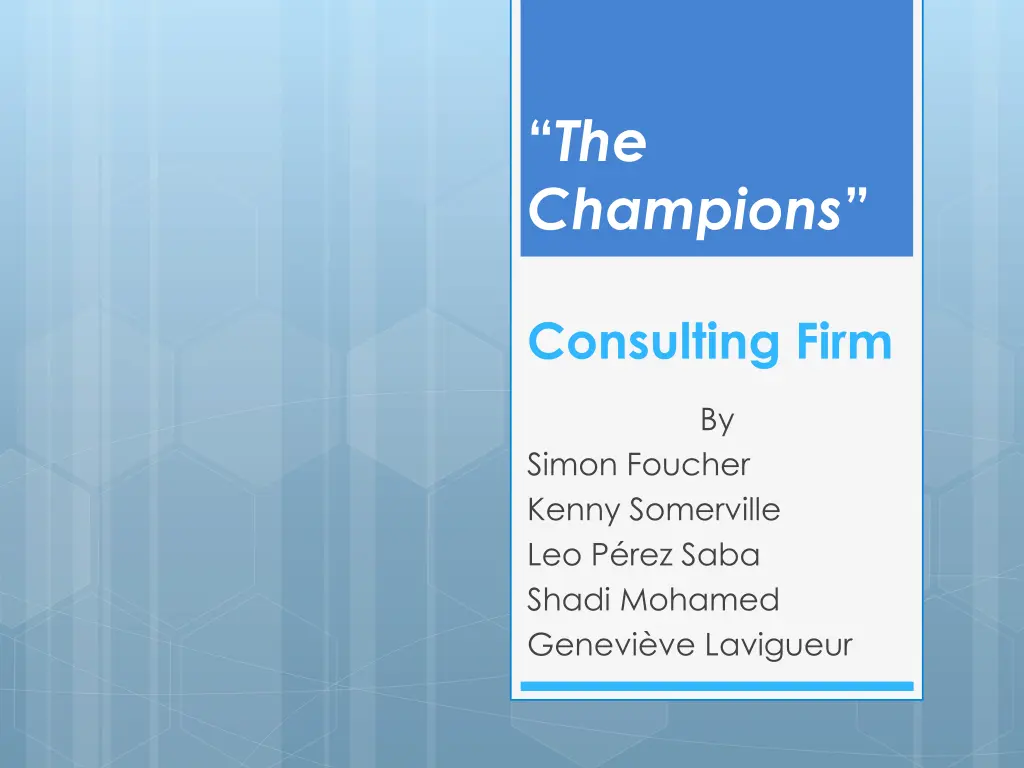 the champions