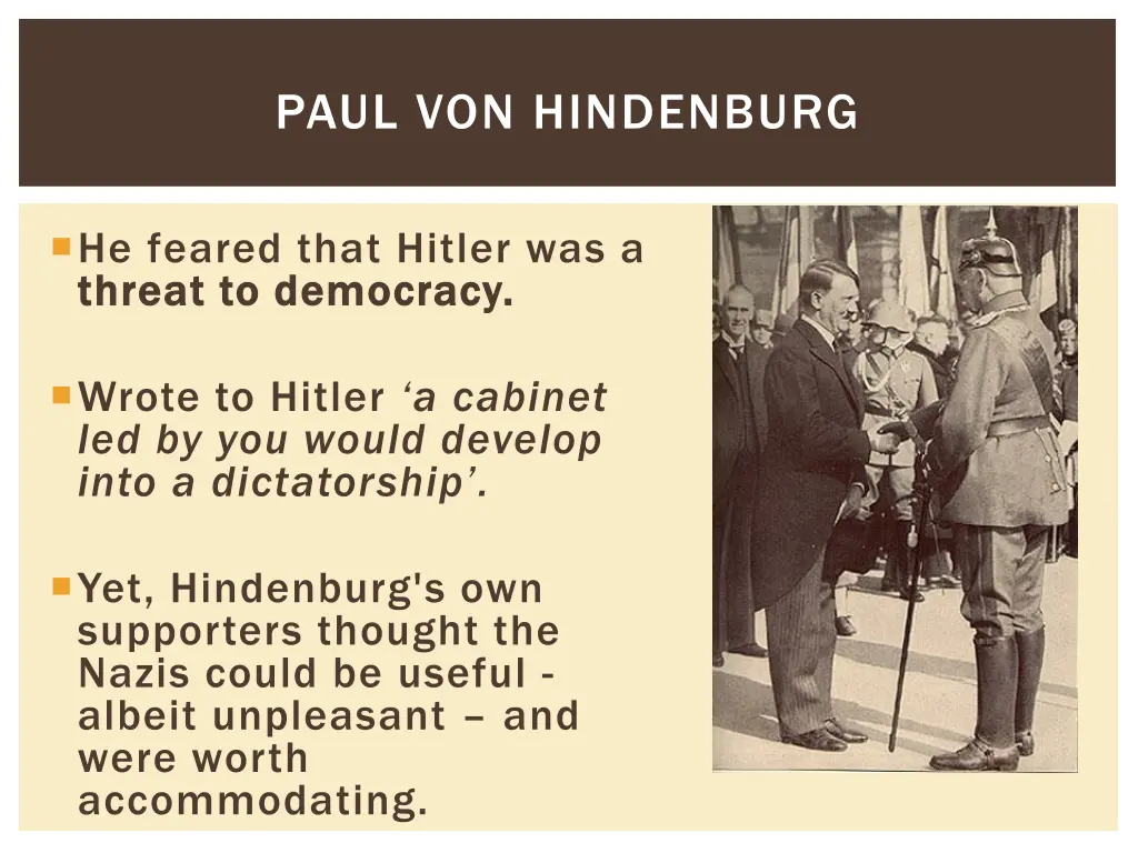 paul von hindenburg
