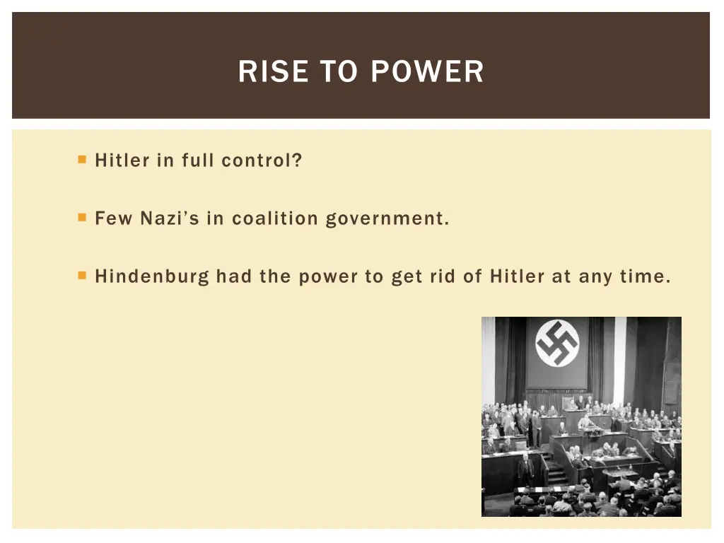 rise to power