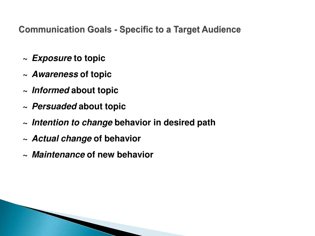 exposure to topic
